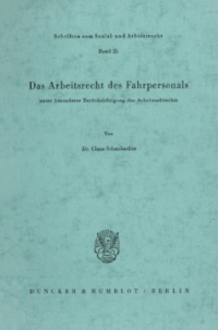 Das Arbeitsrecht des Fahrpersonals