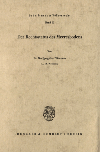 Der Rechtsstatus des Meeresbodens