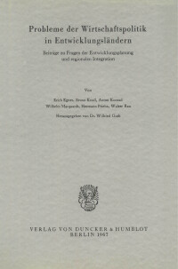 Probleme der Wirtschaftspolitik in Entwicklungsländern