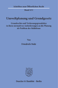 Umweltplanung und Grundgesetz