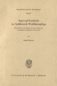 Staat und Verbände im Sachbereich Wohlfahrtspflege