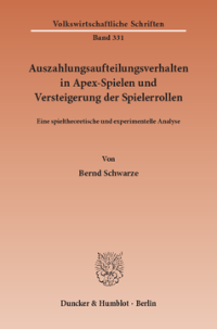 Auszahlungsaufteilungsverhalten in Apex-Spielen und Versteigerung der Spielerrollen