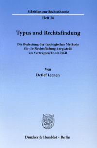 Typus und Rechtsfindung