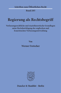 Regierung als Rechtsbegriff