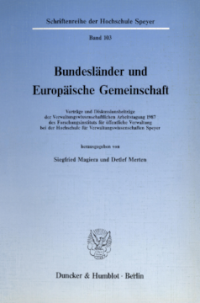 Bundesländer und Europäische Gemeinschaft