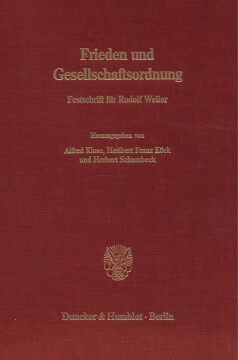 Frieden und Gesellschaftsordnung Frieden und Gesellschaftsordnung