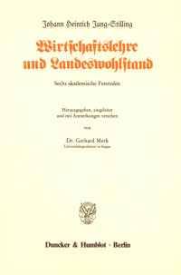 Wirtschaftslehre und Landeswohlstand