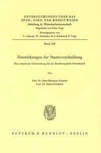 Zinswirkungen der Staatsverschuldung