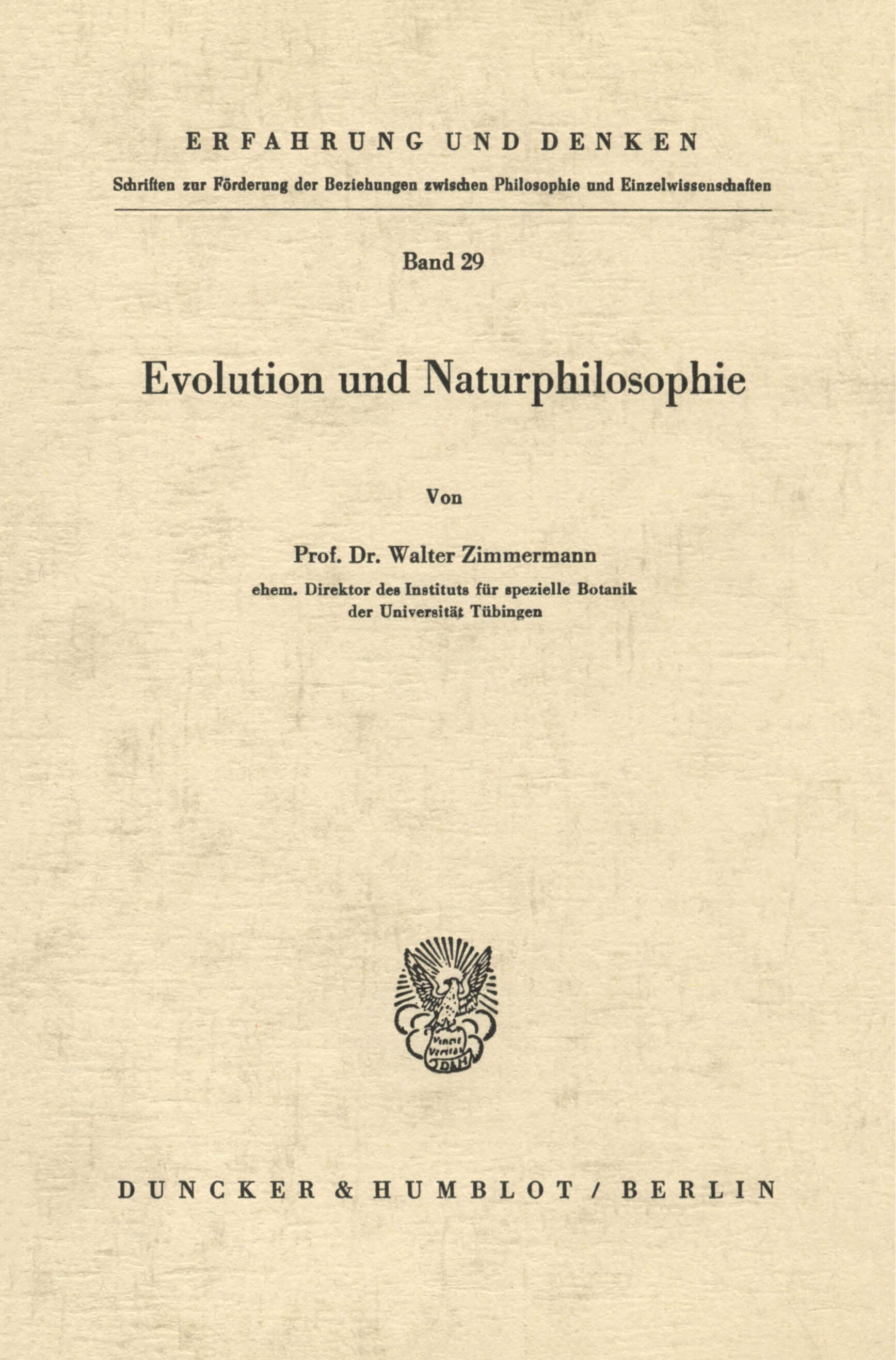 Evolution und Naturphilosophie
