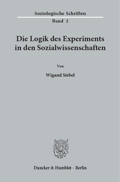 Die Logik des Experiments in den Sozialwissenschaften
