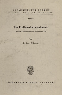 Das Problem des Bewußtseins