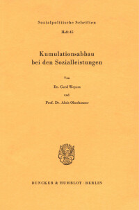 Kumulationsabbau bei den Sozialleistungen