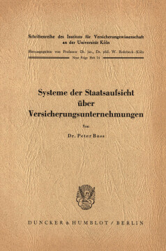 Systeme der Staatsaufsicht über Versicherungsunternehmen Systeme der Staatsaufsicht über Versicherungsunternehmen