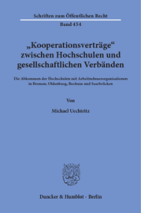 »Kooperationsverträge« zwischen Hochschulen und gesellschaftlichen Verbänden