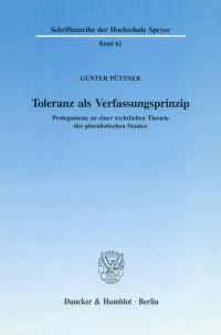 Toleranz als Verfassungsprinzip