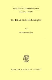 Der Rücktritt des Tatbeteiligten