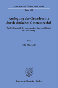 Auslegung der Grundrechte durch einfaches Gesetzesrecht?
