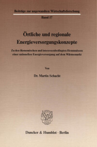 Örtliche und regionale Energieversorgungskonzepte