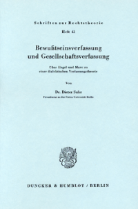 Bewußtseinsverfassung und Gesellschaftsverfassung
