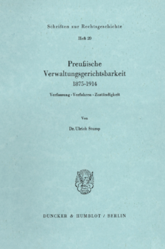 Preußische Verwaltungsgerichtsbarkeit 1875 - 1914
