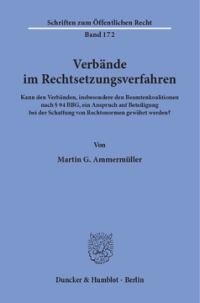 Verbände im Rechtsetzungsverfahren