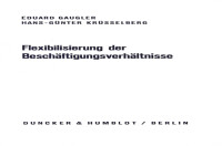 Flexibilisierung der Beschäftigungsverhältnisse