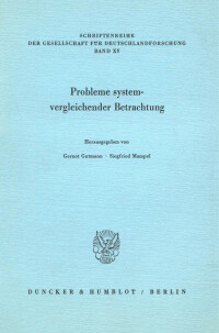 Probleme systemvergleichender Betrachtung