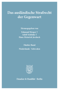 Das ausländische Strafrecht der Gegenwart