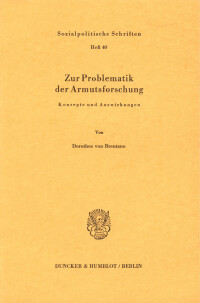 Zur Problematik der Armutsforschung
