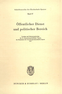 Öffentlicher Dienst und politischer Bereich