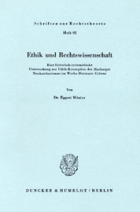 Ethik und Rechtswissenschaft