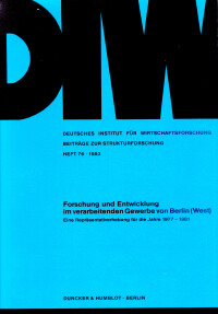 Forschung und Entwicklung im verarbeitenden Gewerbe von Berlin (West)