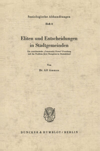 Eliten und Entscheidungen in Stadtgemeinden