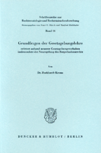 Grundfragen der Gesetzgebungslehre
