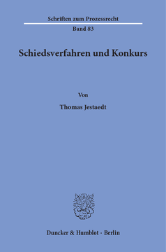 Schiedsverfahren und Konkurs Schiedsverfahren und Konkurs