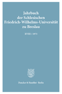 Jahrbuch der Schlesischen Friedrich-Wilhelms-Universität zu Breslau