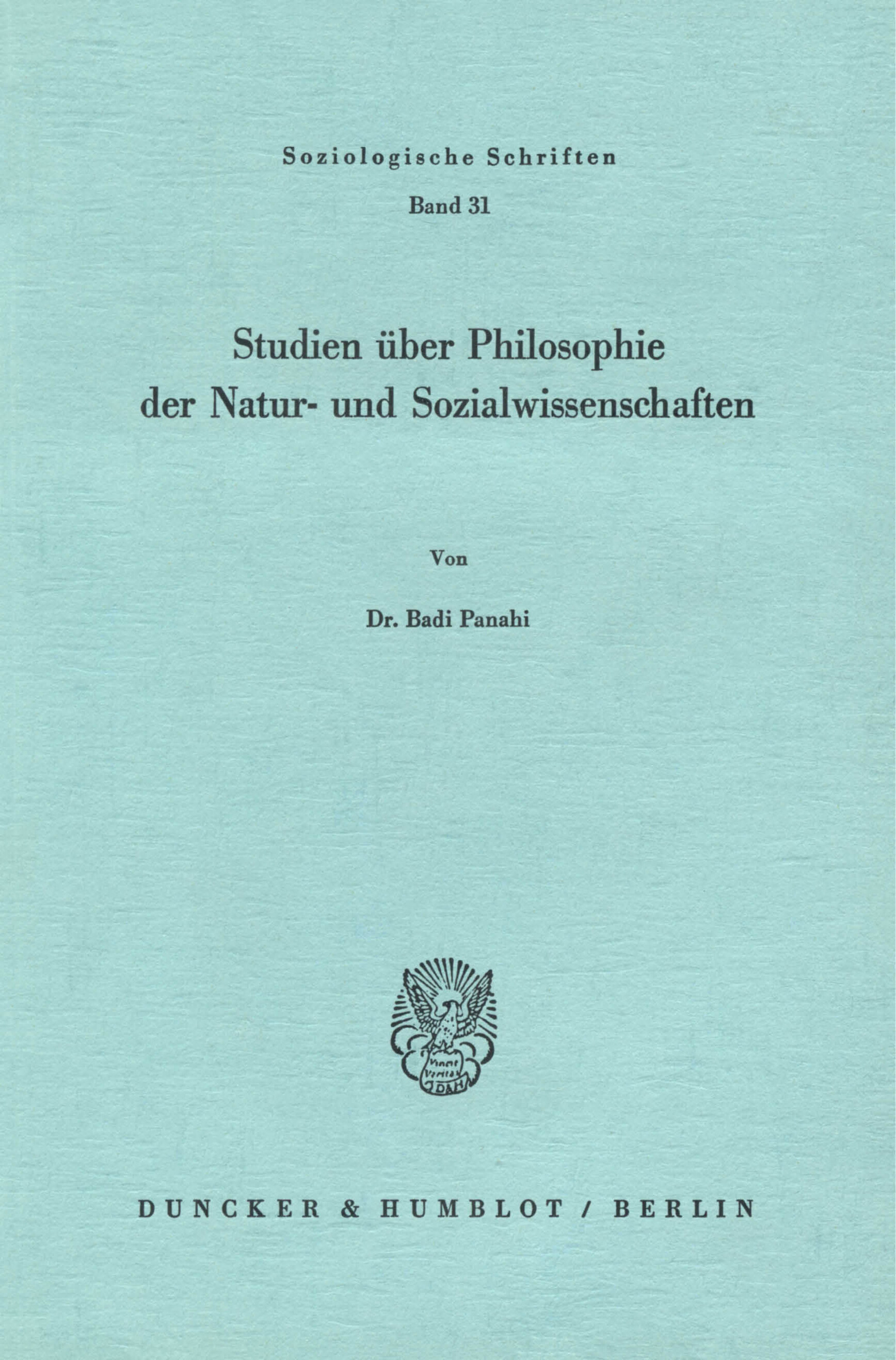 Studien über Philosophie der Natur- und Sozialwissenschaften