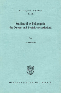 Studien über Philosophie der Natur- und Sozialwissenschaften Studien über Philosophie der Natur- und Sozialwissenschaften