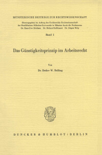 Das Günstigkeitsprinzip im Arbeitsrecht