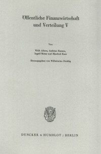 Öffentliche Finanzwirtschaft und Verteilung V