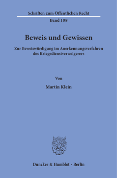 Beweis und Gewissen Beweis und Gewissen