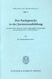 Zur Fachsprache in der Juristenausbildung