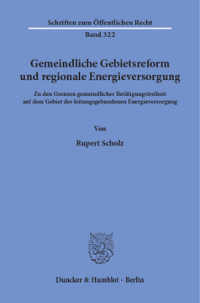 Gemeindliche Gebietsreform und regionale Energieversorgung