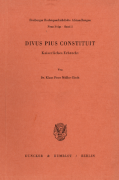 Divus Pius Constituit Divus Pius Constituit