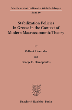 Stabilization Policies in Greece in the Context of Modern Macroeconomic Theory