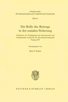 Die Rolle des Beitrags in der sozialen Sicherung Die Rolle des Beitrags in der sozialen Sicherung