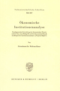 Ökonomische Institutionenanalyse