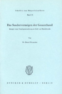 Das Sondervermögen der Gesamthand