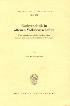 Budgetpolitik in offenen Volkswirtschaften Budgetpolitik in offenen Volkswirtschaften