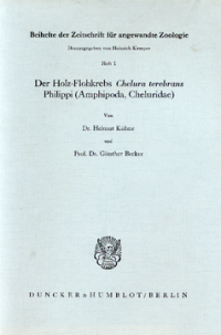Der Holz-Flohkrebs Chelura terebrans Philippi (Amphipoda, Cheluridae)